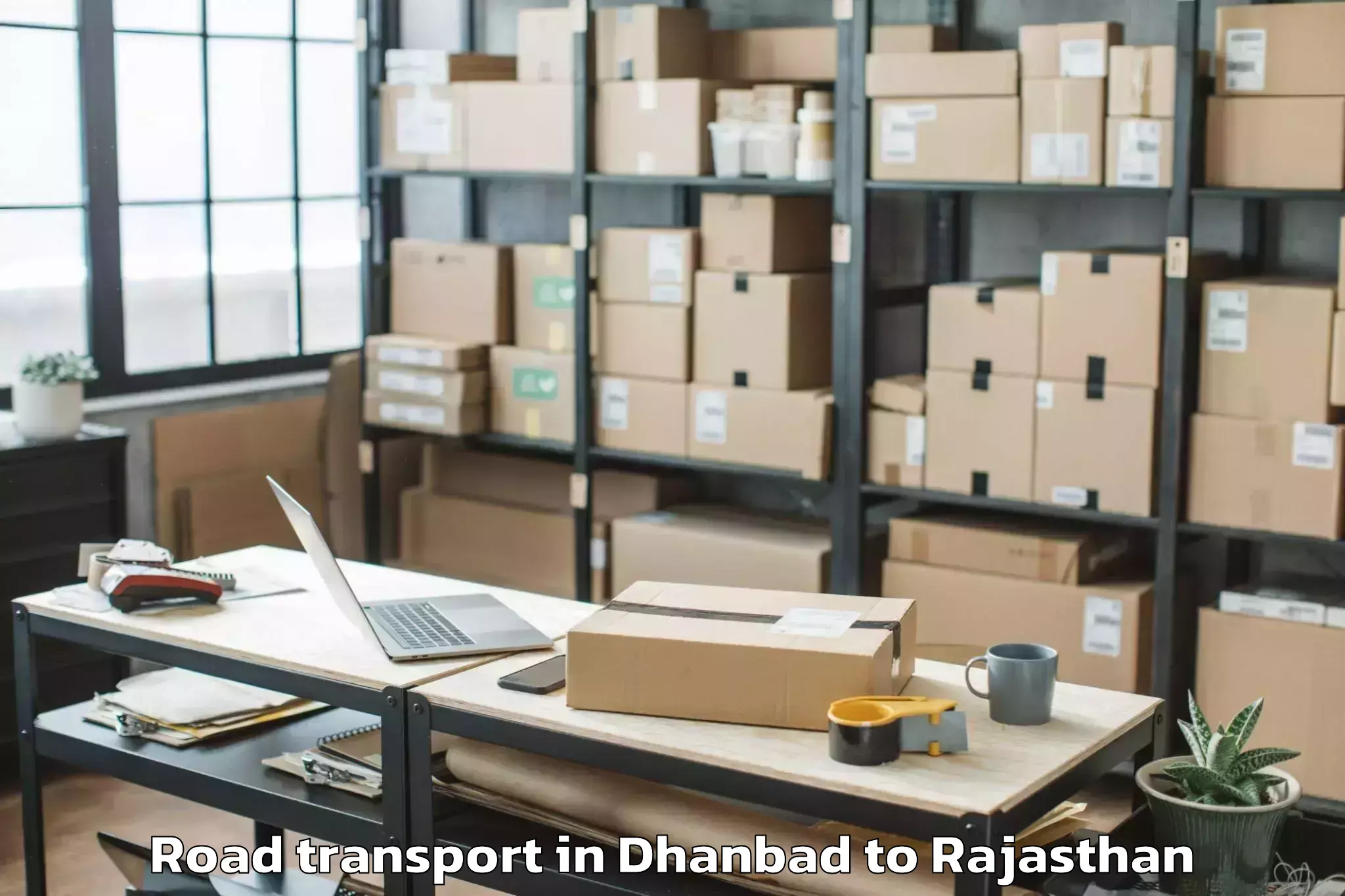 Book Dhanbad to Jobner Road Transport